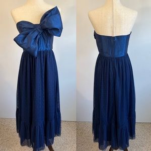 knee length dresses for ladies HACCHIC Couture Sweetheart Bowtie Long Dress in Black